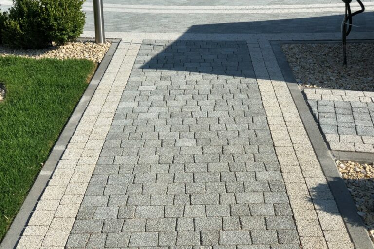 Patterned,paving,tiles,,cement,brick,floor,background